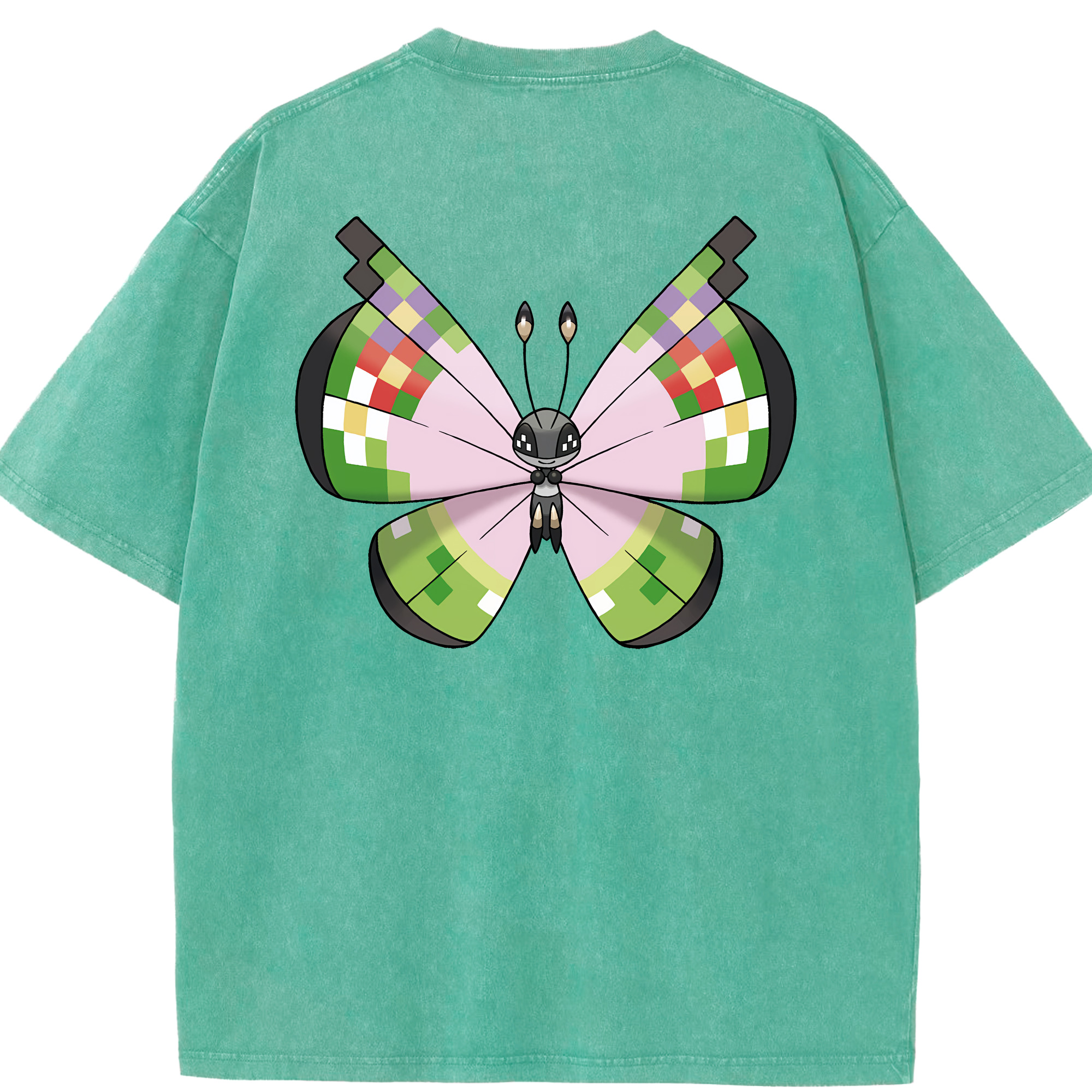 （画像用） ポケットモンスター Pokémon 綿100% ヴィンテージ風 半袖Tシャツ（背面プリント）